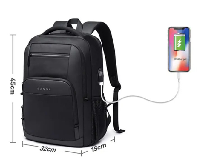کوله پشتی لپ تاپ بنج مدل BANGE BG-1921 با پورت USB