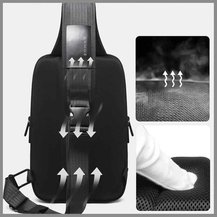 کیف کراس بادی/ بادی بگ بنج مدل BANGE BG-7082 قفل دار با پورت USB