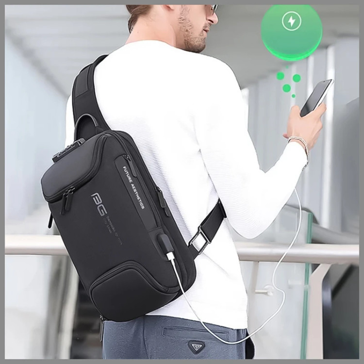 کیف کراس بادی/ بادی بگ بنج مدل BANGE BG-7082 قفل دار با پورت USB
